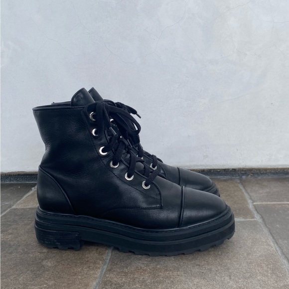 SCHUTZ BLACK LEATHER BOOTS - Picture 2 of 5